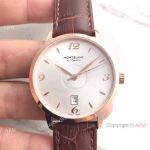 Replica Mont Blanc Meisterstuck Date Watch Rose Gold White Face